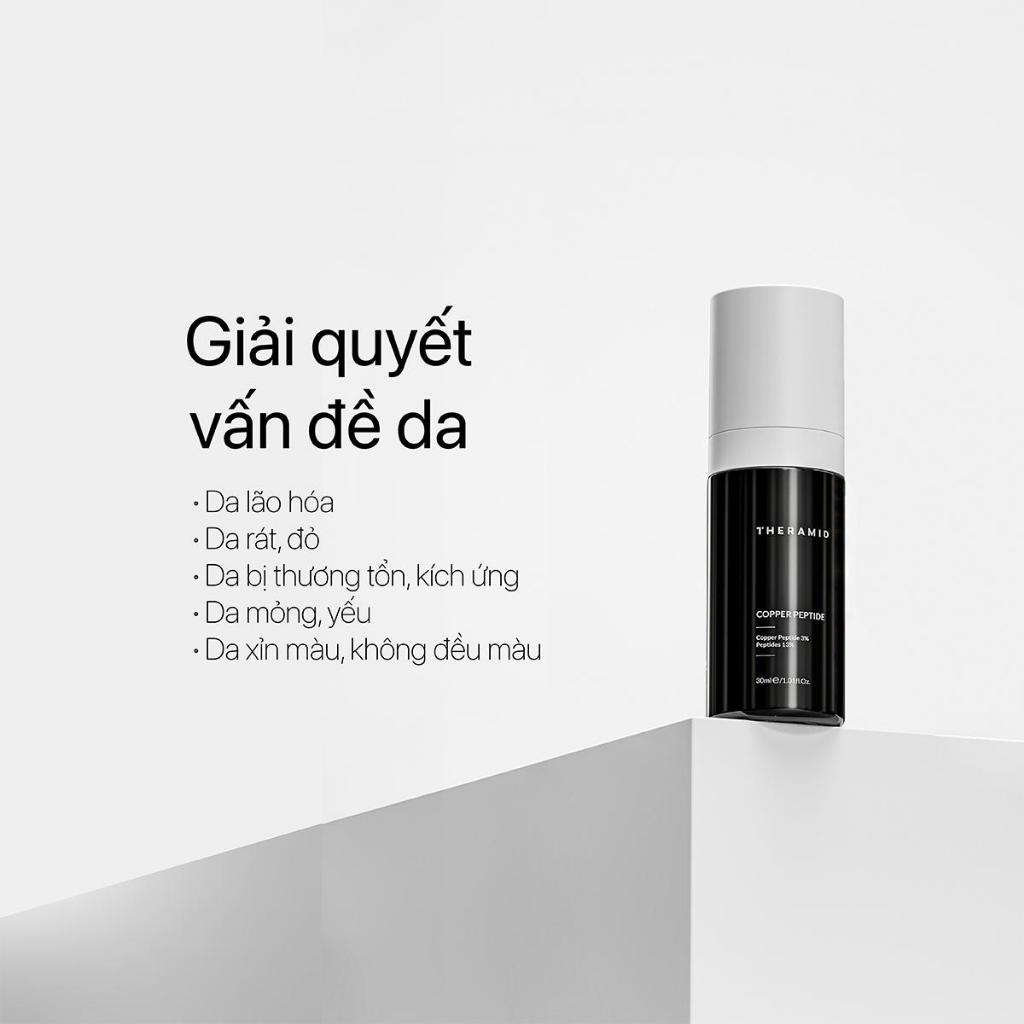 Serum Đồng Peptide Theramid Copper Peptide 3% tinh khiết Kích thích Collagen, Siêu Phục Hồi, Chống lão hóa 30ml