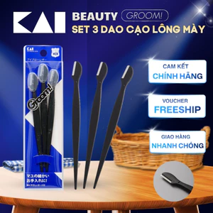 Set 3 Dao Cạo Lông Mày Cán Dài Kai Bloom for men HC3019