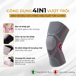 Combo Đai Bảo Vệ Khuỷu Tay 7941 + Bó Gối 7728 ECOFIT, Bảo Vệ Khớp Gym, Chạy Bộ, Cầu Lông Co Giãn Thoáng Khí, Chống Trượt