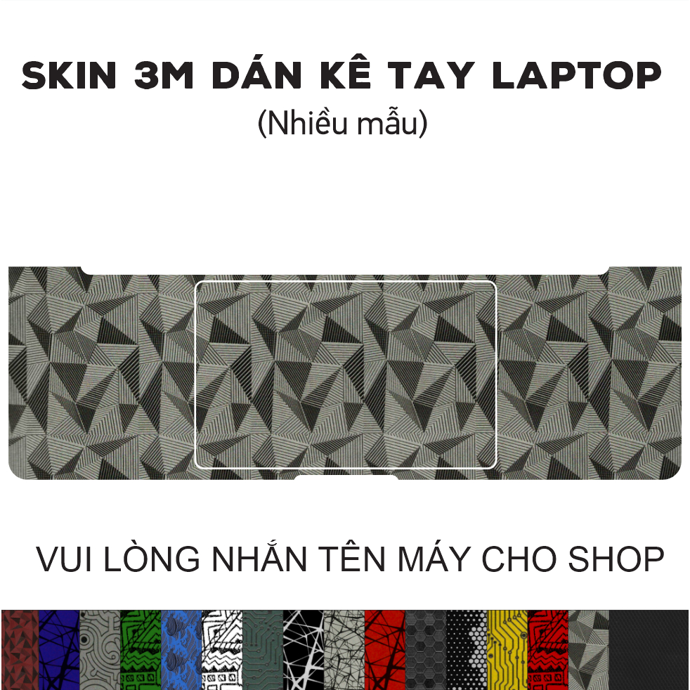 Skin 3M dán kê tay laptop | Vui lòng nhắn mã máy qua cho shop | Nhiều mẫu dán tỳ tay (chiếu nghỉ) laptop trong phân loại