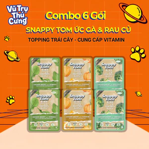 Combo 6 Gói Pate Cho Mèo Snappy Tom Ức Gà & Rau Củ 70g