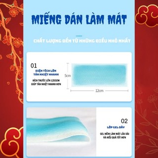 COMBO20/40/60 Miếng dán hạ nhiệt cơ thể - Làm mát sâu, thoải mái đến 8 giờ - Nhiệt độ thấp nhất 20°C - 20 miếng/gói