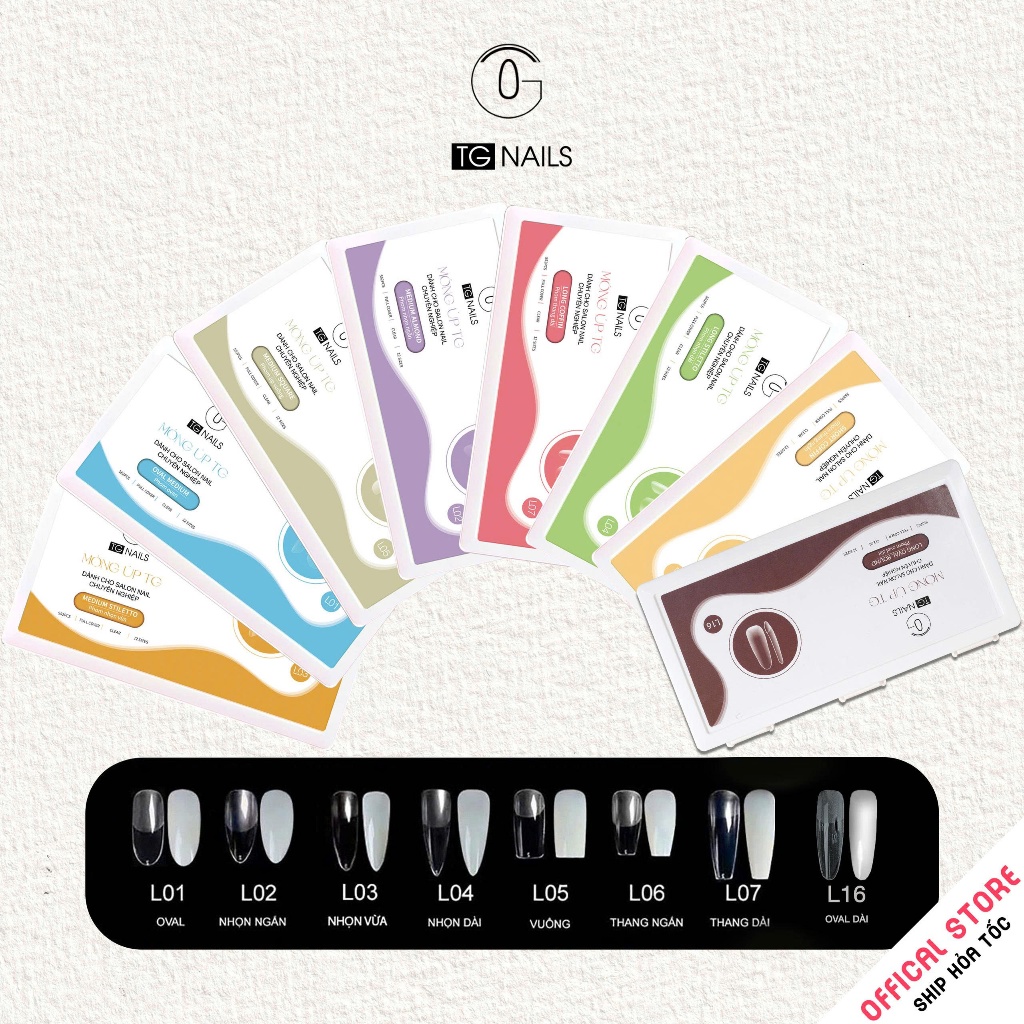 Móng úp TG hộp 552 móng 12 size