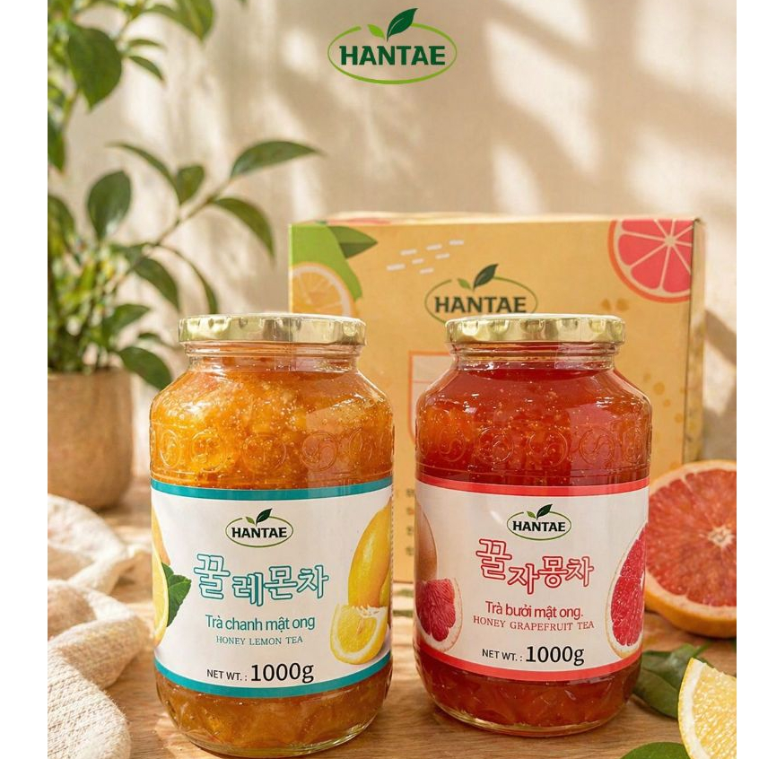 TRÀ BƯỞI + TRÀ TÁO ĐỎ MẬT ONG HANTAE - tăng đề kháng, trị ho, cảm,...