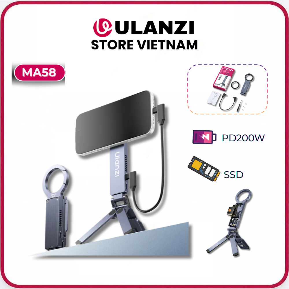 Giá đỡ điện thoại kiêm hộp SSD Ulanzi MA58