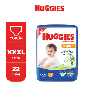 Combo 4/Tã quần HUGGIES SKINCARE JUMBO XXXL22 (Trên 17kg) - Gói 22 miếng