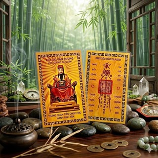 Văn Xương Đế Quân Mới - Thần Hộ Mệnh Của Thi Cử – Thẻ Phong Thủy Cầu Thi Cử Đỗ Đạt, Tăng Trí Tuệ, Công Danh Thuận Lợi