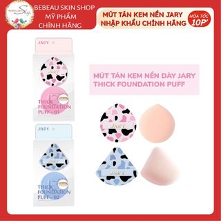 Mút Tán Nền Jary Thick Foundation Puff Mịn Mước Không Hút Kem - Bebeau