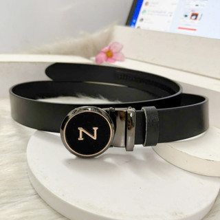 Thắt lưng nam dây nịt nam da bò mặt tự động mặt chữ bản 3.3cm tên ý nghĩa giaynamdep699