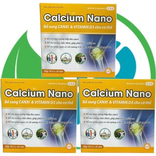Combo 2 Hộp Calcium Nano Vàng Trắng 100 Viên - Rostex - Vinaphar - Vitamin Phục Hồi