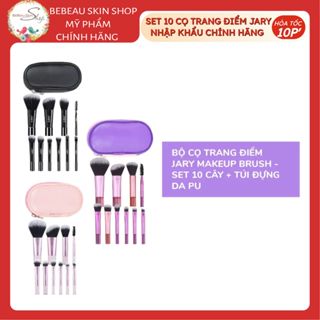 Bộ Cọ Trang Điểm Jary Make Up Brush Set 10 Cây Kèm Túi Đựng Da PU - Bebeau