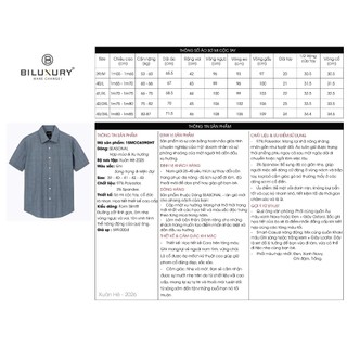 [T7_SALE 20%_HT] Áo Sơ Mi Ngắn Tay Nam 1SMCC639 Biluxury Form Slimfit Thiết Kế Caro Kháng Khuẩn Bền Màu