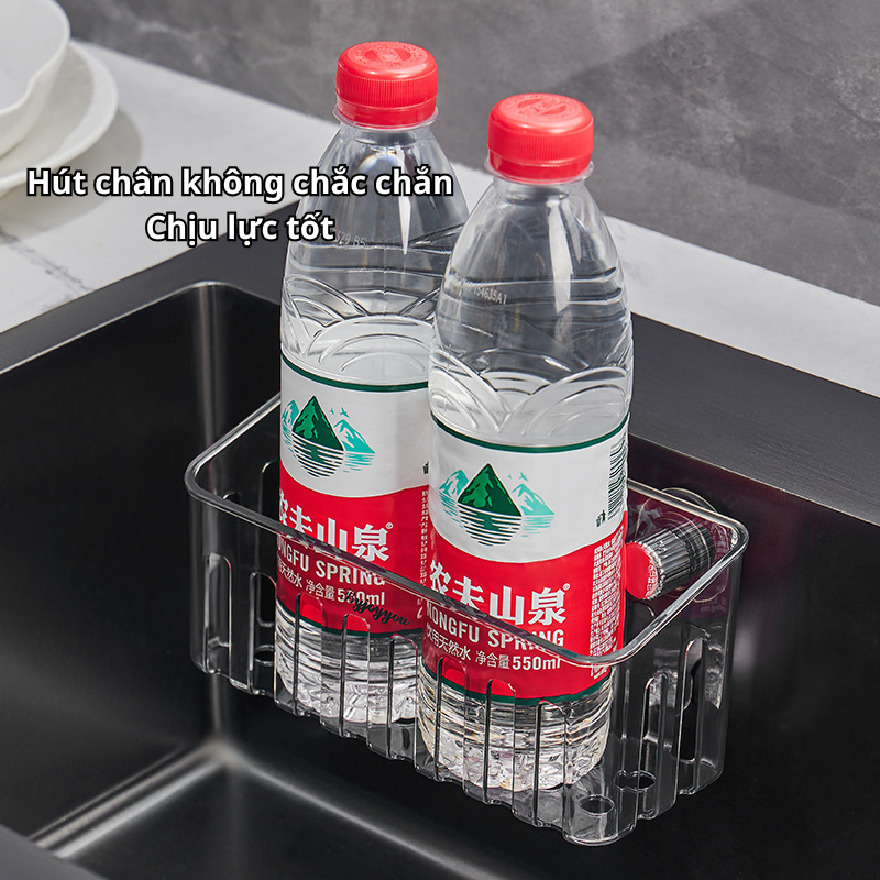 Giá để đồ đa năng, khay đựng đồ hút chân không giá đựng đồ trong nhà tắm, nhà bếp TitiHome