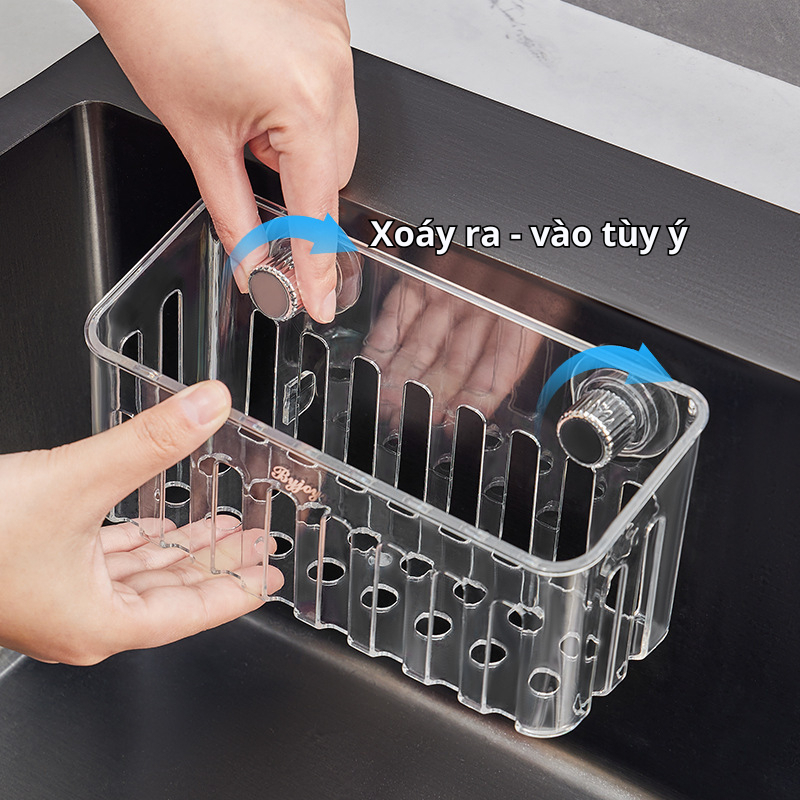 Giá để đồ đa năng, khay đựng đồ hút chân không giá đựng đồ trong nhà tắm, nhà bếp TitiHome