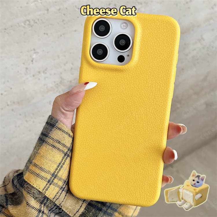 Ốp điện thoại iPhone bằng da màu hồng/Xanh/Vàng/Đỏ cho iPhone 14 15 16 17 Pro Max 11 12 13 XR Xs Max 7 8 Plus