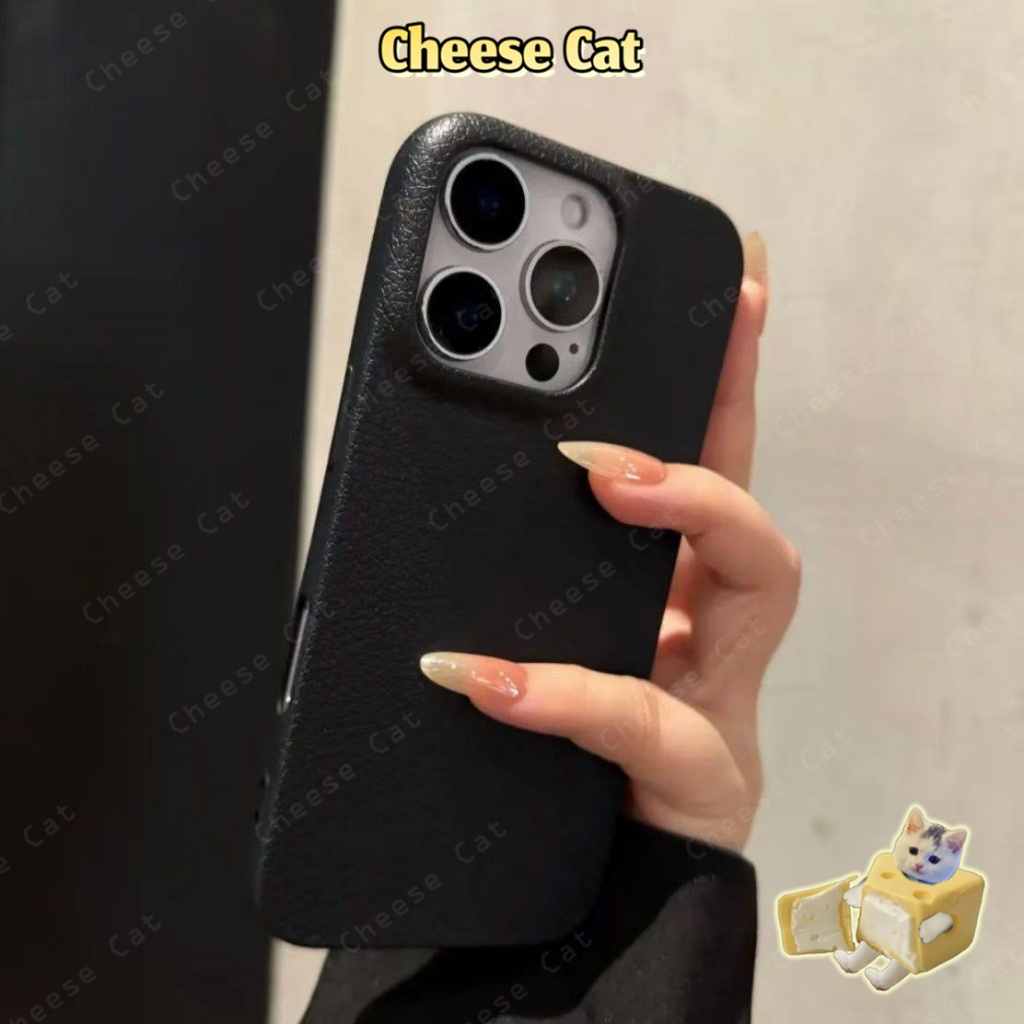 Ốp điện thoại da iPhone màu đen/trắng/nâu cổ điển dành cho doanh nhân iPhone 16 15 14 17 Pro Max 11 12 13 XR Xs 7Plus