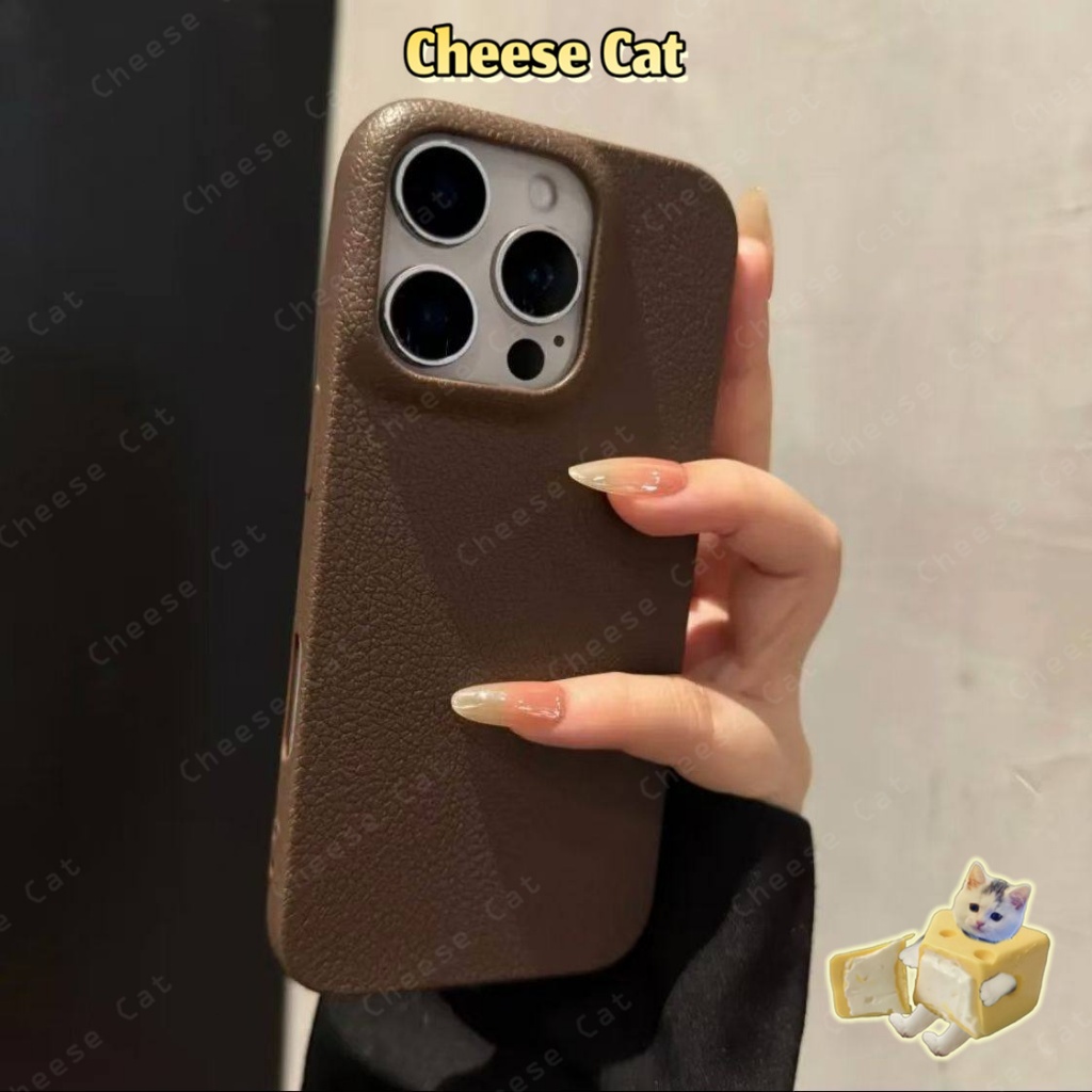 Ốp điện thoại da iPhone màu đen/trắng/nâu cổ điển dành cho doanh nhân iPhone 16 15 14 17 Pro Max 11 12 13 XR Xs 7Plus