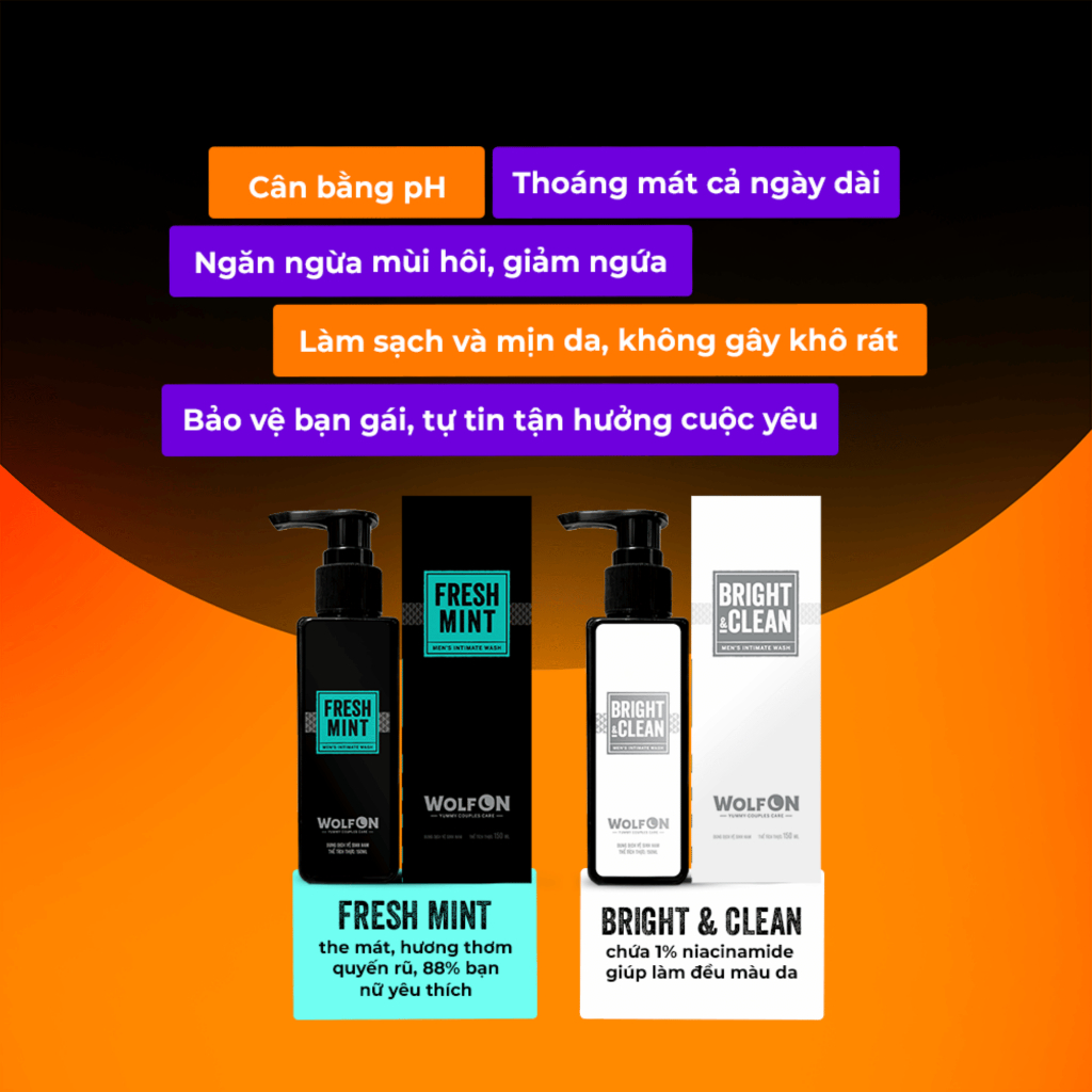 Dung Dịch Vệ Sinh Nam Giới LYD Wolf ON Hương Thơm Nam Tính Làm Sạch Dịu Nhẹ, Giúp Khử Mùi 150ml