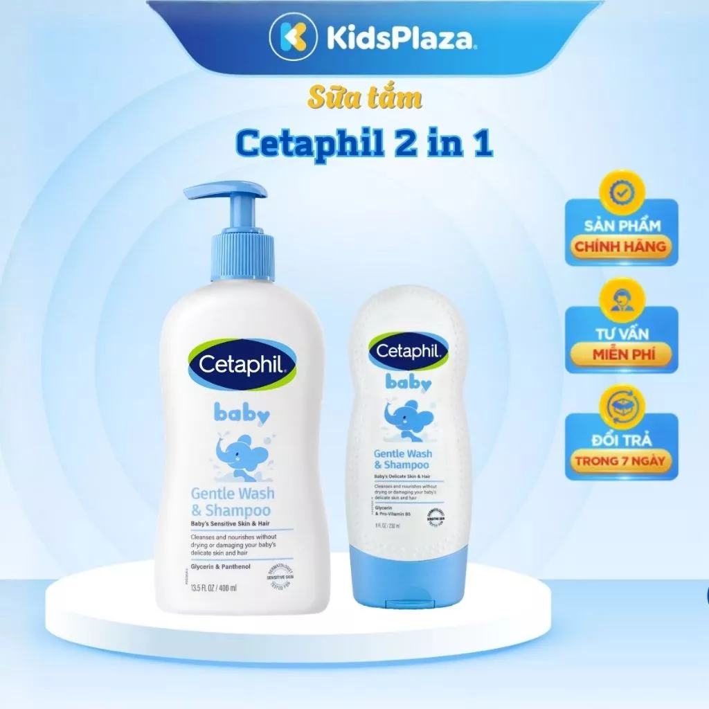 Cetaphil Baby 2 In 1 chai sữa tắm gội