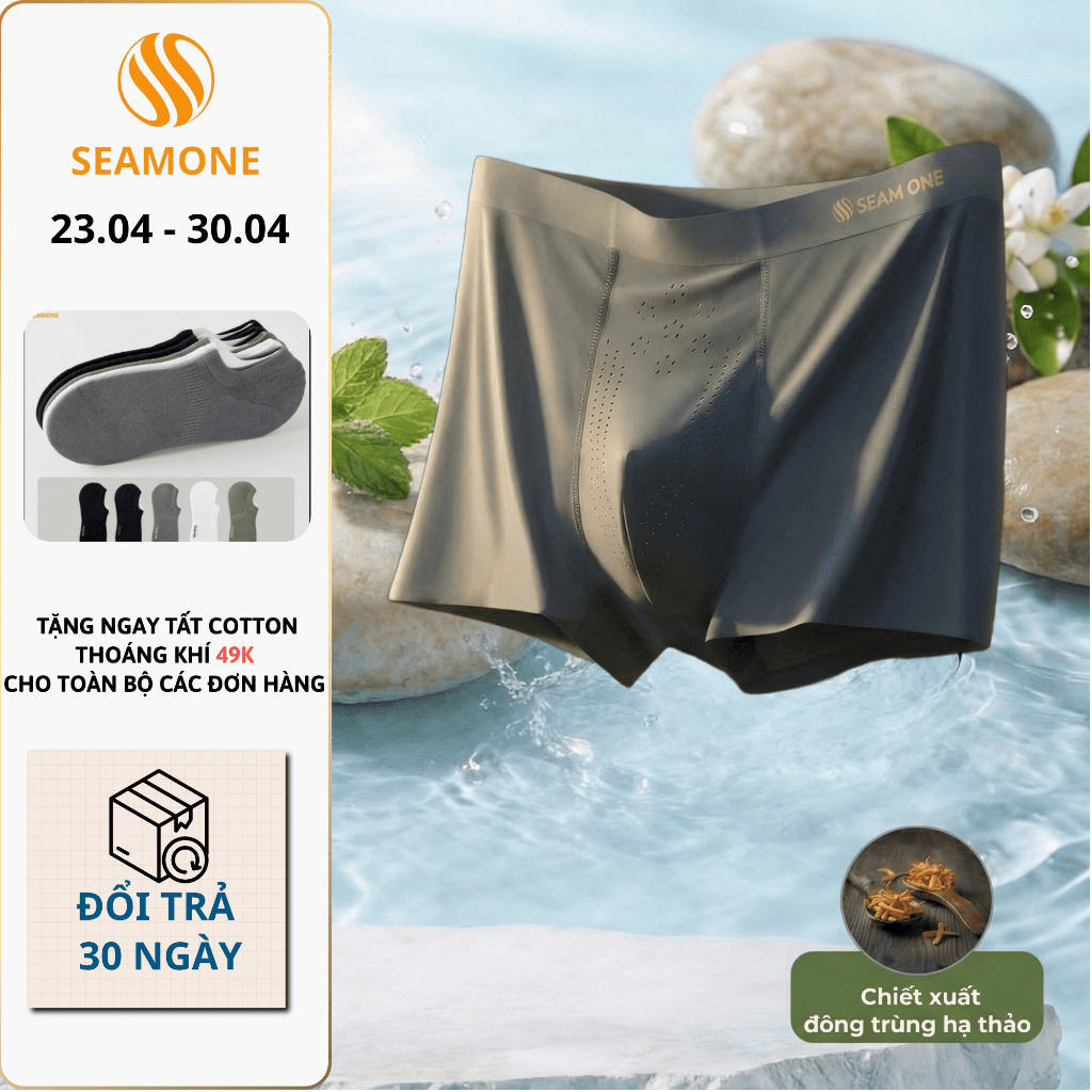 COMBO 3 Quần Sịp Nam SeamOne Boxer Boxer Đông Trùng Thoáng Khí Cao Cấp ...