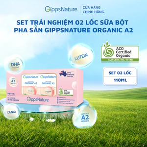 Deal trải nghiệm 2 Lốc Sữa bột pha sẵn GippsNature Đạm A2 Beta-Casein Organic hộp 110ml