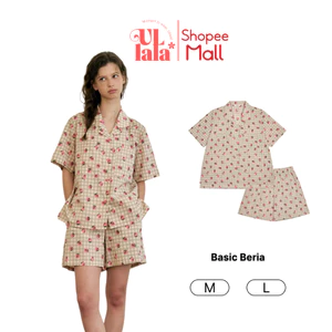 Ullala Pajamas Basic Beria Bộ ngủ mặc nhà nữ ngắn tay Size M,L