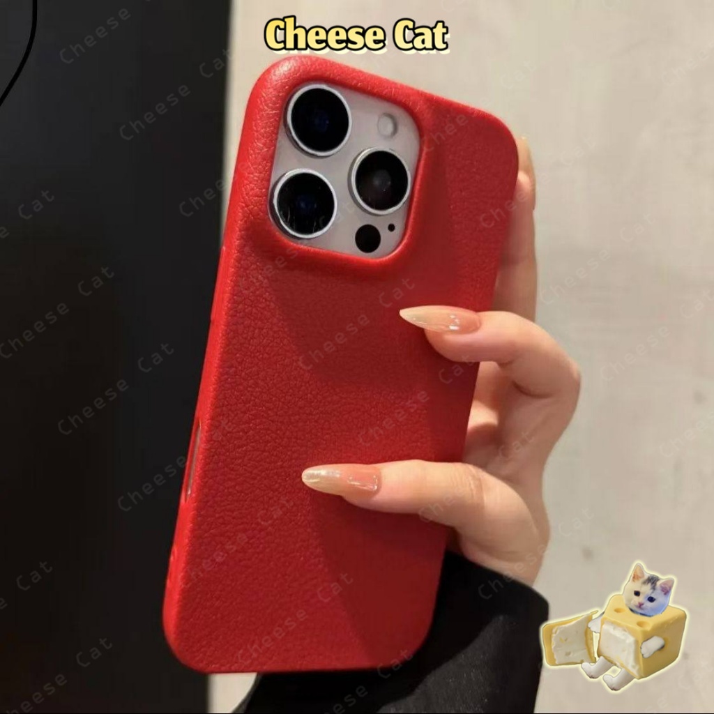 Ốp điện thoại bằng da cho iPhone 14 15 16 17 Pro Max 11 12 13 XR Xs Max 7 8 Plus Ốp iPhone màu hồng