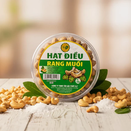 Điều Xếp Hoa Tân Lộc Phát – Điều Rang Muối, Hạt Nguyên Đẹp, Bùi Béo, Giòn Ngon Cao Cấp