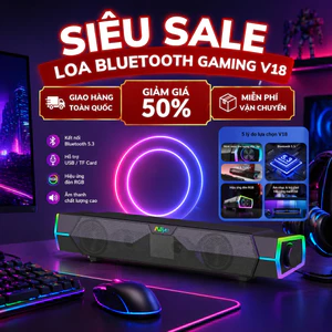 Loa Máy Tính Để Bàn Có Mic Led Rgb NIYE V18 - Loa Vi Tính Laptop PC Có Dây Bass Mạnh