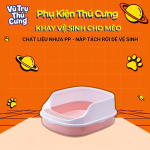 Khay đựng cát vệ sinh cho Mèo size lớn, chống văng cát, kèm xẻng xúc phân