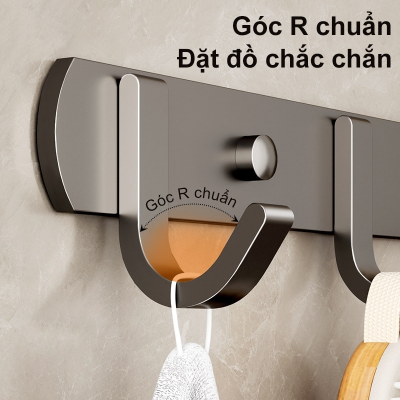 Móc Treo Quần Áo Dán Tường Chịu Lực Đa Năng, Hợp Kim Thép Chống Han Gỉ, Chịu Lực Tốt TitiHome(tặng kèm keo+đinh cố
