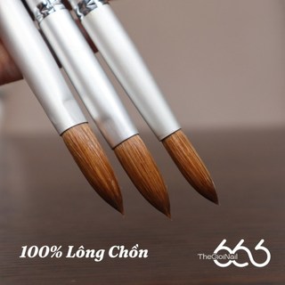 Cọ Lông Chồn Kolinsky Germany Cán Đen Cao Cấp Chính Hãng – Cọ Đắp Bột Nail Chuẩn Salon Bấm Đầu Sẵn Chuyên Dụng Nail666