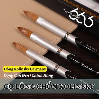 Cọ Lông Chồn Kolinsky Germany Cán Đen Cao Cấp Chính Hãng – Cọ Đắp Bột Nail Chuẩn Salon Bấm Đầu Sẵn Chuyên Dụng Nail666