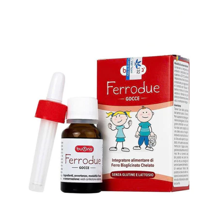 Sắt Hữu Cơ Nhỏ Giọt Buona Ferrodue Lọ 15ml Hỗ Trợ Bổ Sung Sắt Cho Bé