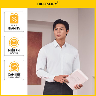 [T7_SALE 20%_HT] Áo Sơ Mi Nam Dài Tay Trắng 1SMDB600TRK Biluxury For BOSS Chống Nhăn Kháng Khuẩn