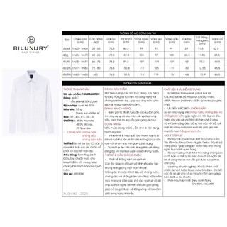 [T7_SALE 20%_HT] Áo Sơ Mi Nam Dài Tay Trắng 1SMDB600TRK Biluxury For BOSS Chống Nhăn Kháng Khuẩn