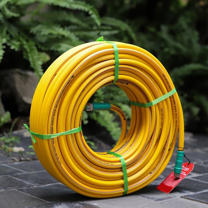 Dây Xịt Áp Lực 3 lớp Oshima (dây cá sấu) 8.5mm x 50m Vàng - Áp lực tối đa 280kg - 1 đổi 1 12 tháng