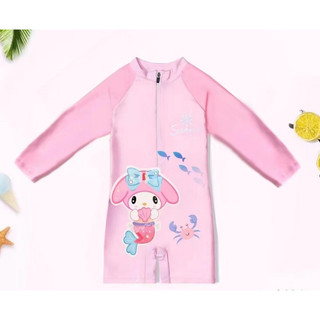 Đồ bơi mới mùa hè cho bé gái – Tay ngắn & tay dài, vải polyester chống nắng, phù hợp hồ bơi và nhiều nơi khác.