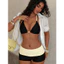 Set bikini nữ 2 mảnh cổ yếm + quần short lưng cao, đồ bơi sexy tôn dáng