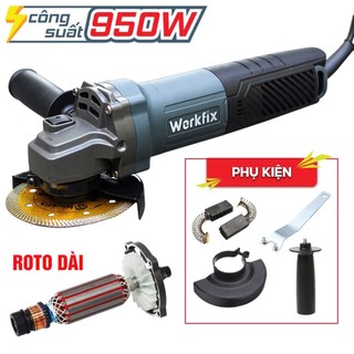 [Kèm Qùa Tặng] Máy Mài Cầm Tay WORKFIX WF-AG950CP, Công Suất 950W, Công Tắc Đuôi