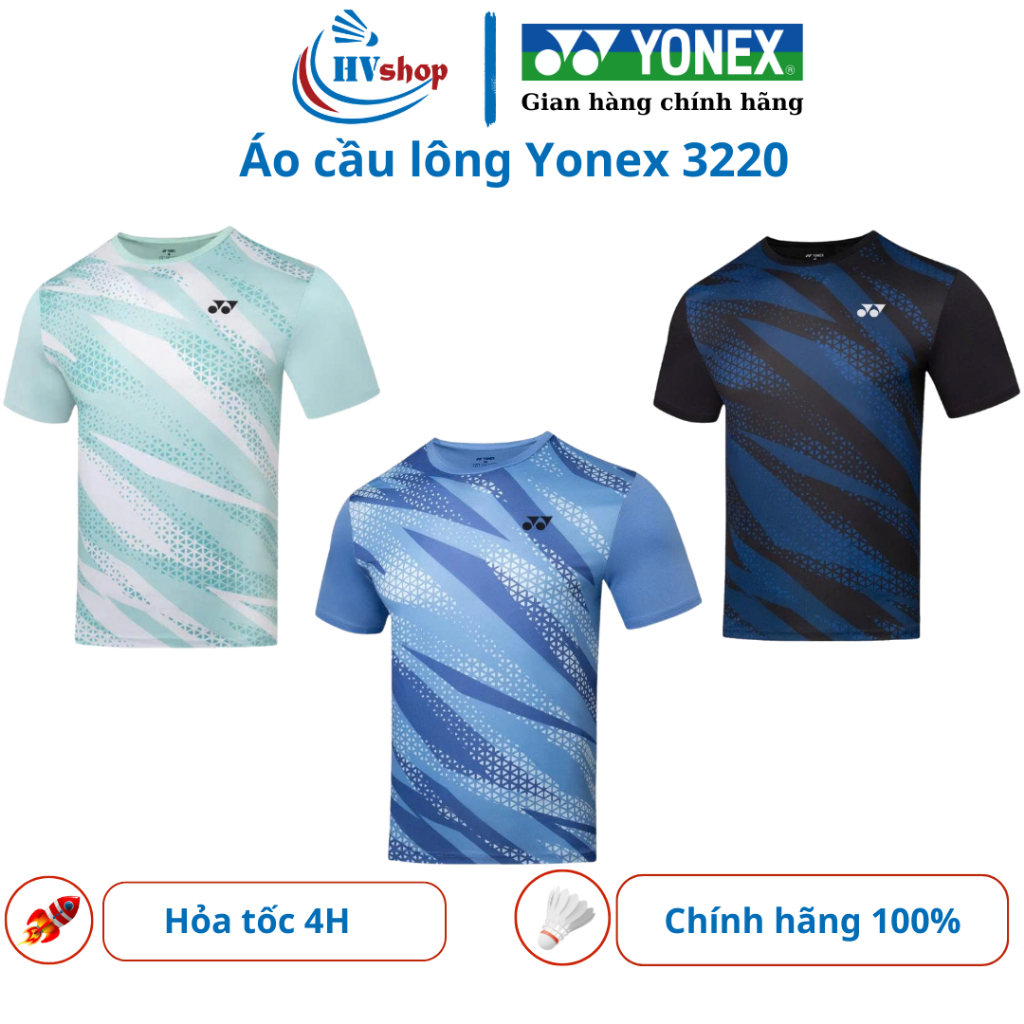 Áo cầu lông Yonex chính hãng 3222-RW3, thoáng khí, thấm hút mồ hôi tốt - HVShop