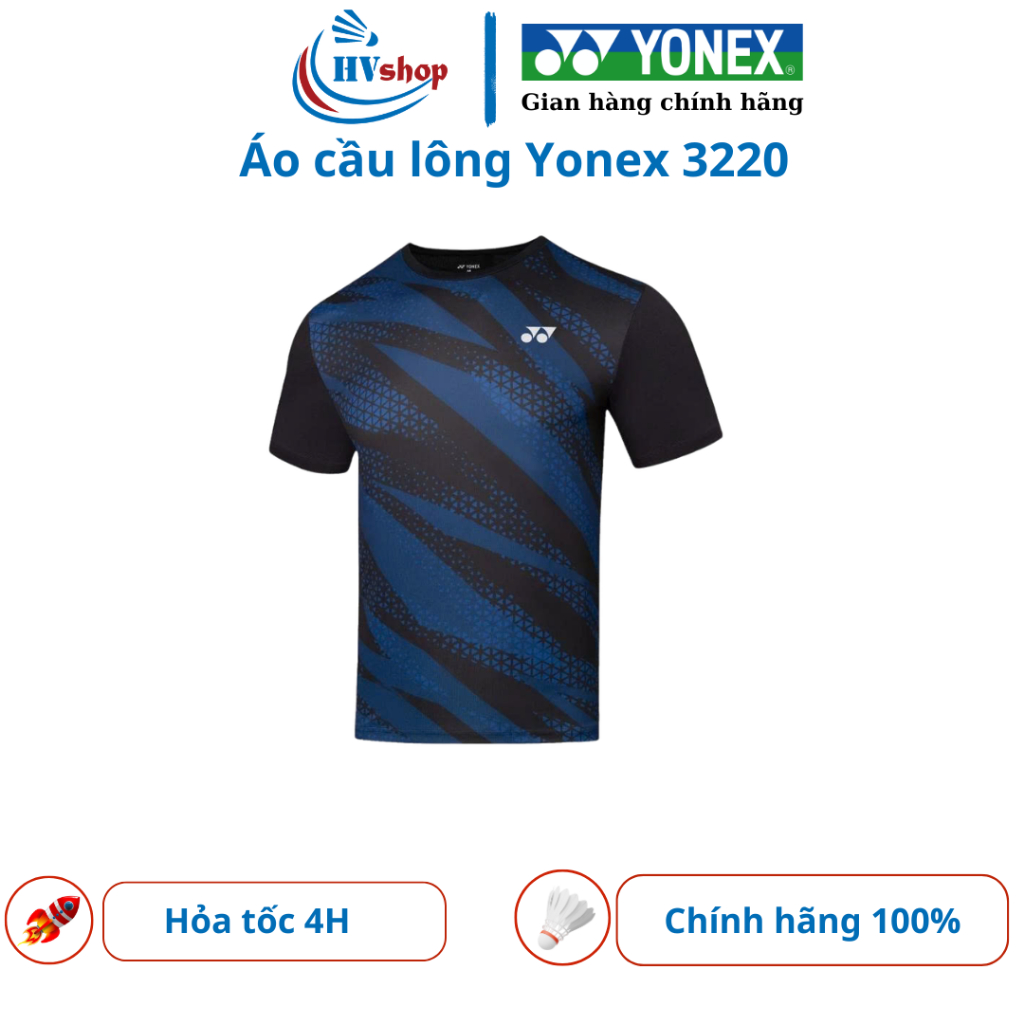 Áo cầu lông Yonex chính hãng 3222-RW3, thoáng khí, thấm hút mồ hôi tốt - HVShop