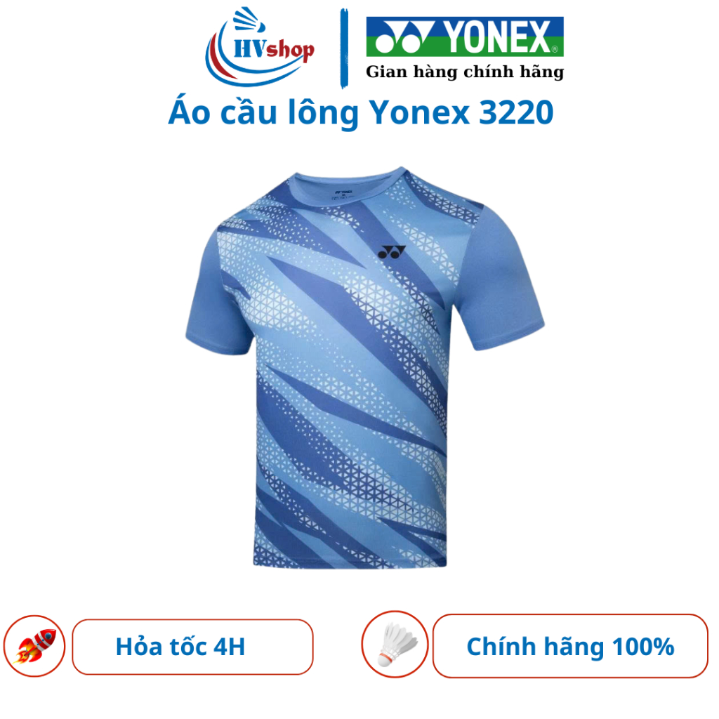 Áo cầu lông Yonex chính hãng 3222-RW3, thoáng khí, thấm hút mồ hôi tốt - HVShop