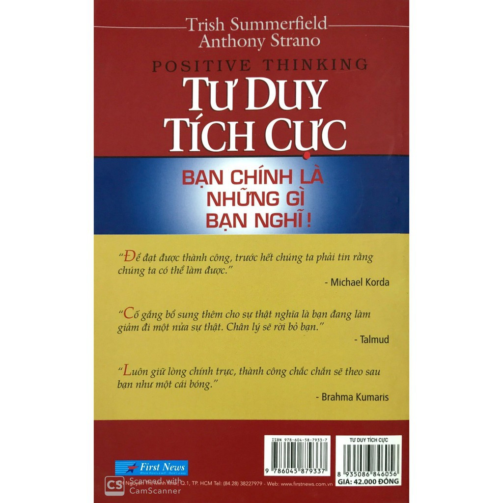 Sách - Tư Duy Tích Cực - Bạn Chính Là Những Gì Bạn Nghĩ