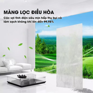 Combo 40 màng lọc bụi điều hòa dùng 1 lần, Tấm chắn bụi điều hòa sẵn keo lọc bụi vi khuẩn bảo vệ sức khỏe - MLDH01