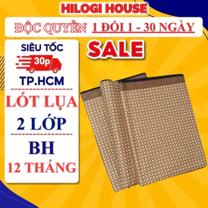 Chiếu điều hòa có lót lụa 2 lớp, Chiếu Điều Hòa Sợi Mây Tổng Hợp Lót Lụa Cao Cấp Có Chun Cài Góc Hàng Loại 1