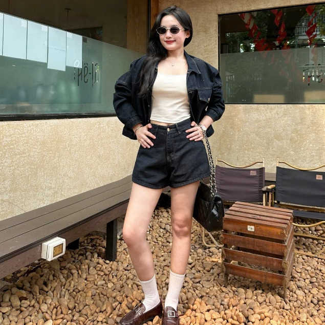 Quần Short Jean Nữ Lưng Cao Joolate Giấu Bụng Tôn Dáng Chất Jean Mềm Form Đẹp Trẻ Trung Năng Động