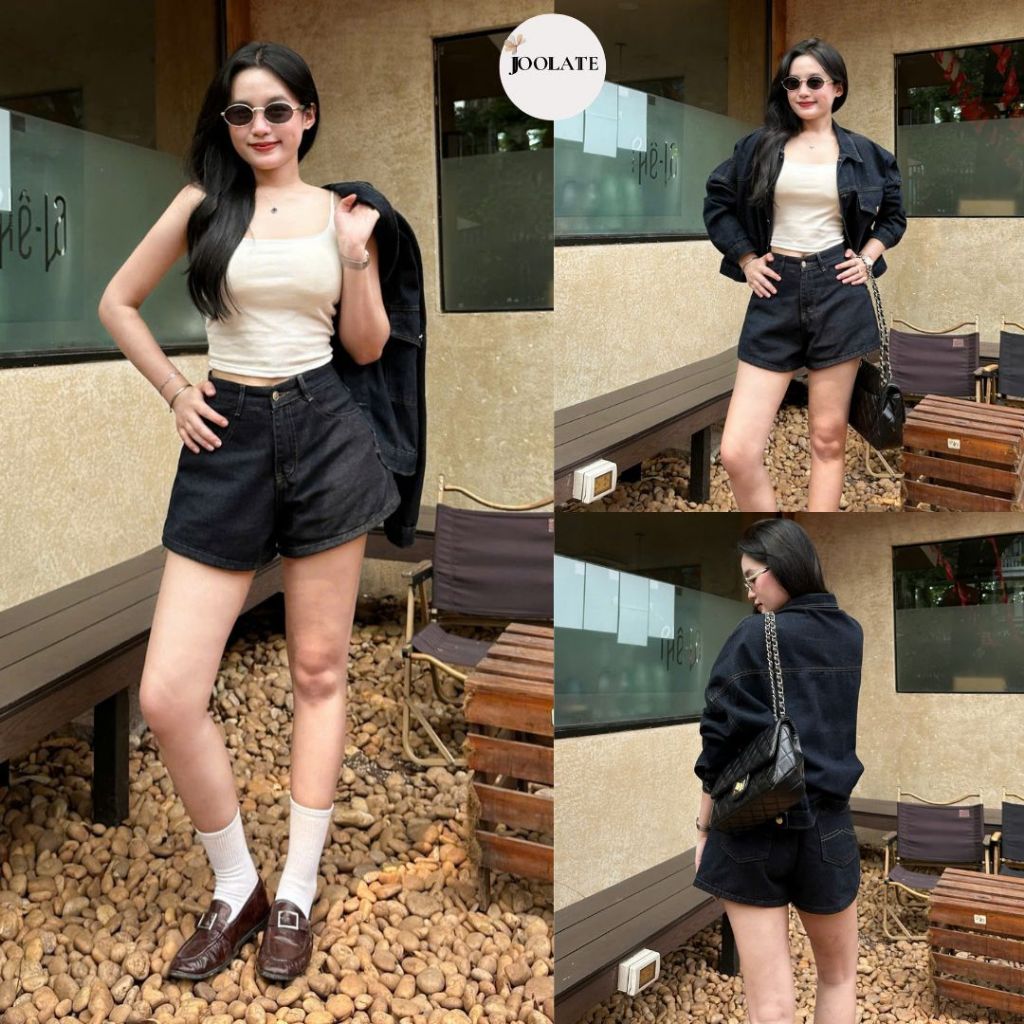 Quần Short Jean Nữ Lưng Cao Joolate Giấu Bụng Tôn Dáng Chất Jean Mềm Form Đẹp Trẻ Trung Năng Động