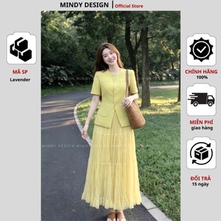 Áo Lavender - Áo vest nữ ngắn tay - Thiết kế cao cấp MindyDesign