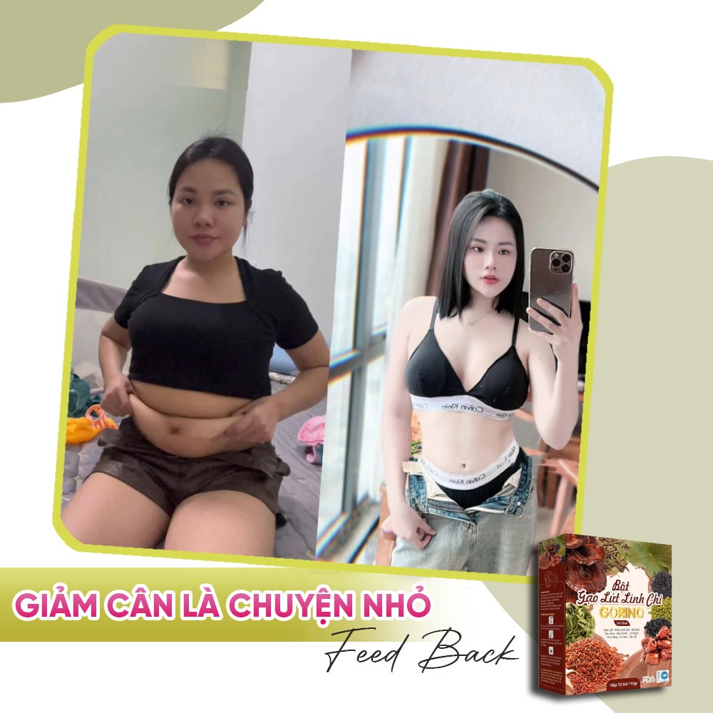 Bột Gạo Lứt Mè Đen Linh Chi Dành Cho Mẹ Bầu Hỗ Trợ Giảm Cân, Giữ Dáng, Đẹp Da, Hộp 15 gói-15gr